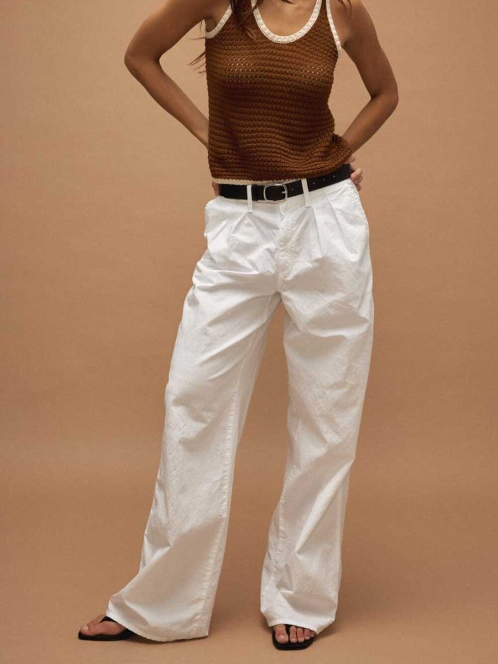 AMO Denim Sheryl Trouser in White Size 24